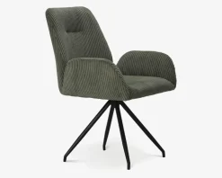 Spisebordsstol med armlæn i grøn
