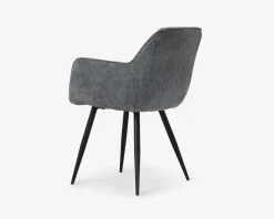 Spisebordsstol med armlæn i lys grå