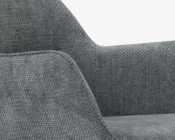 Spisebordsstol med armlæn i lys grå