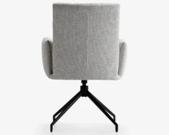 Spisebordsstol med armlæn i beige stof