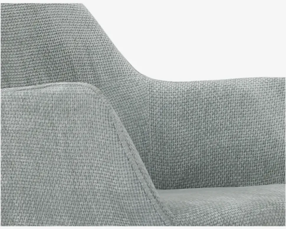 Spisebordsstol med armlæn i lysegrøn