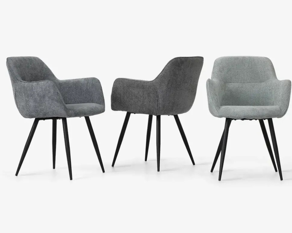 Spisebordsstol med armlæn i lysegrøn