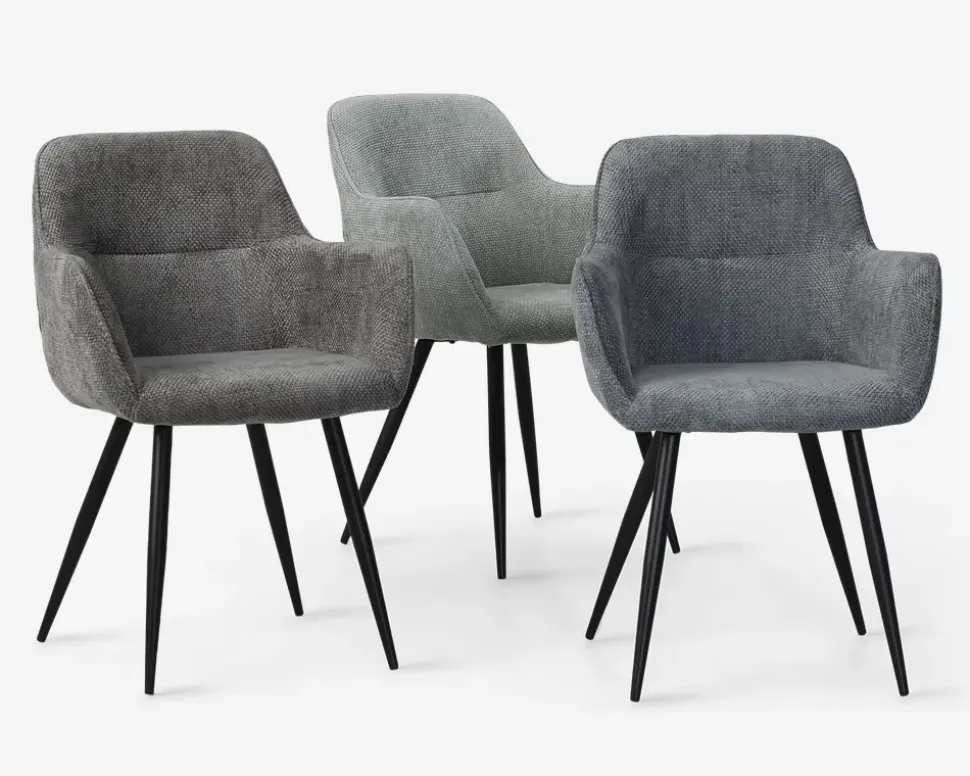 Spisebordsstol med armlæn i lysegrøn