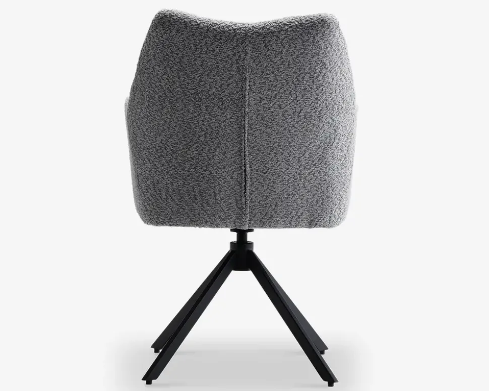 Spisebordsstol med armlæn grå