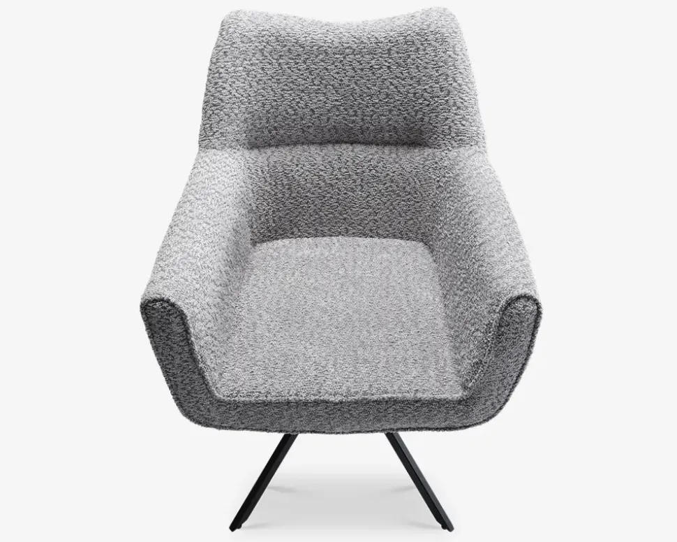 Spisebordsstol med armlæn grå