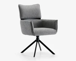 Spisebordsstol med armlæn i grå