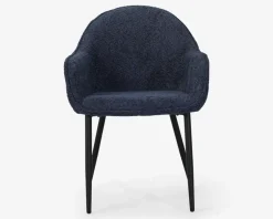 Spisebordsstol med armlæn i blå