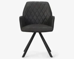 Spisebordsstol med armlæn grå