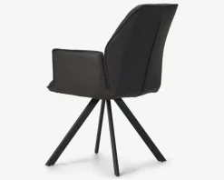 Spisebordsstol med armlæn grå