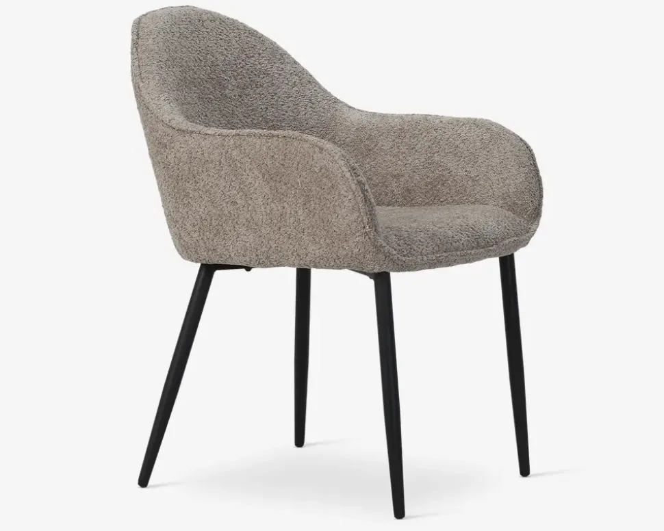 Spisebordsstol med armlæn i beige