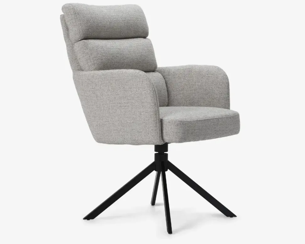 Spisebordsstol med armlæn beige