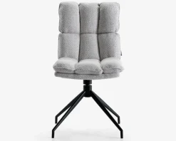 Spisebordsstol med drejestel i sølvfarvet