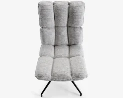 Spisebordsstol med drejestel i sølvfarvet