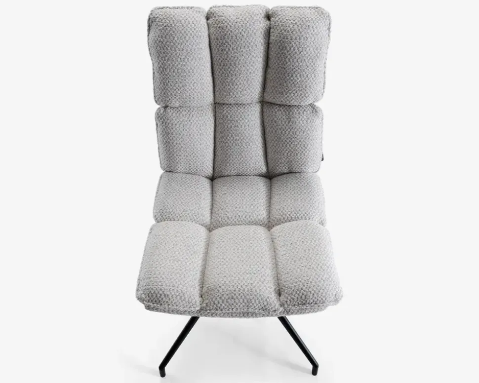 Spisebordsstol med drejestel i sølvfarvet