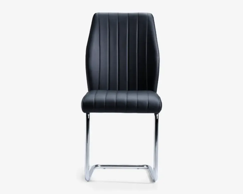 Spisebordsstol med krom stel