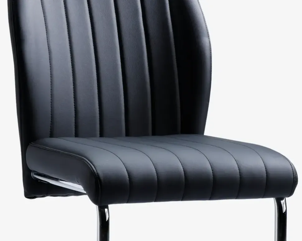 Spisebordsstol med krom stel