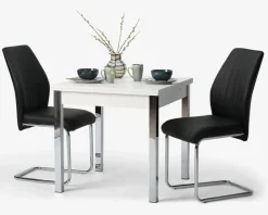 Spisebordsstol med krom stel