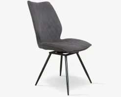 Spisebordsstol Navarra mørk grå med drejstel