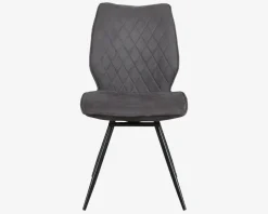 Spisebordsstol Navarra mørk grå med drejstel