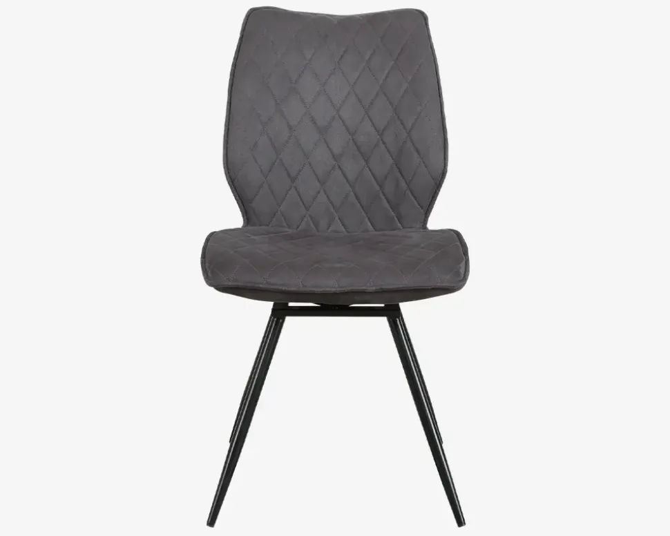 Spisebordsstol Navarra mørk grå med drejstel