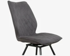 Spisebordsstol Navarra mørk grå med drejstel