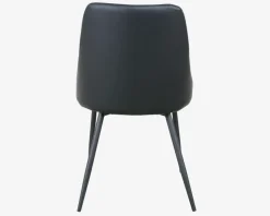 Spisebordstol i sort kunstlæder