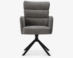 Spisebordstol med armlæn grå