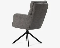 Spisebordstol med armlæn grå