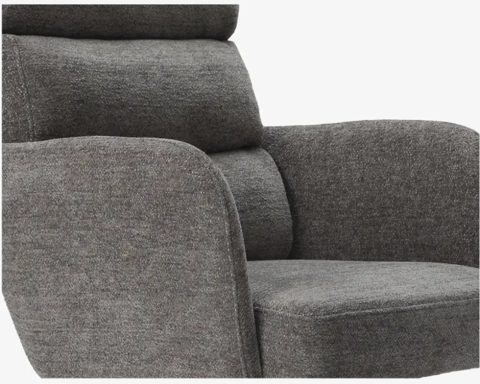 Spisebordstol med armlæn grå