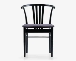 Spisestuestol i sortlakeret bøg