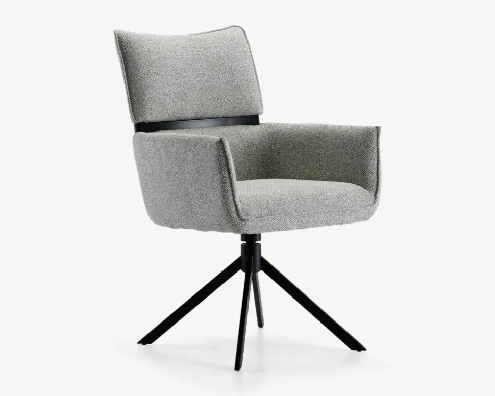 Spisestuestol med armlæn i grøn