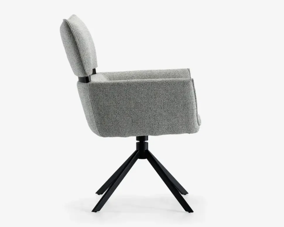 Spisestuestol med armlæn i grøn