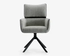 Spisestuestol med armlæn i grøn