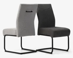 Spisestuestol posefjedre i sædet antracit