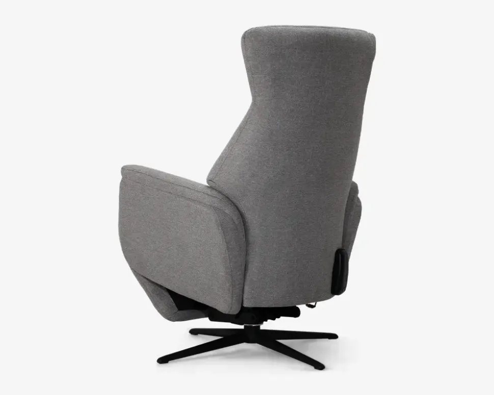 Stol med indbygget fodskammel og løftefunktion