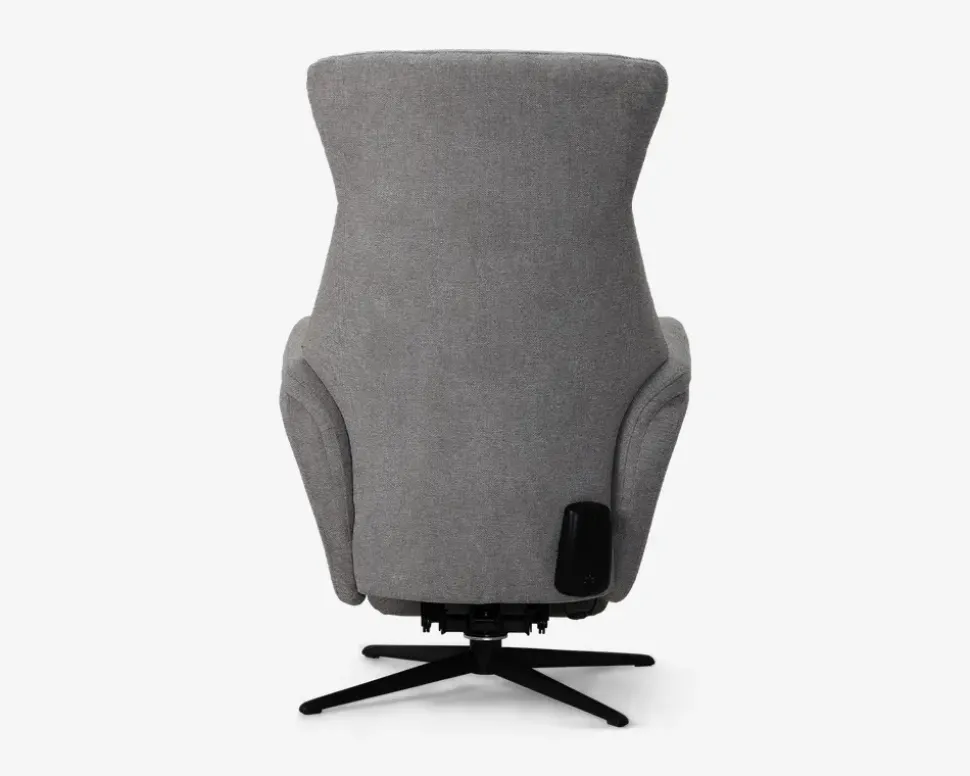 Stol med indbygget fodskammel og løftefunktion