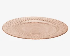 Tallerken Glas Ø.33cm Rosa