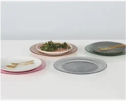 Tallerken Glas Ø.33cm Rosa