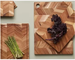 Tapas/Pizzabræt Sildeben Acacie Træ 48x35cm