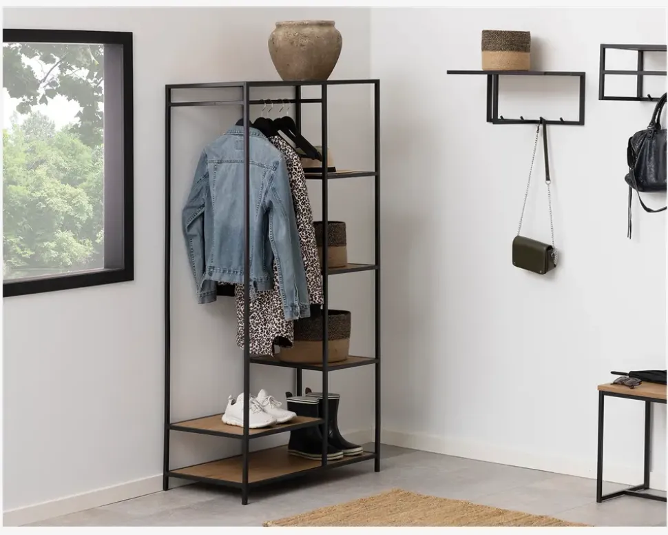 Tøjstativ Seaford med 5 hylder