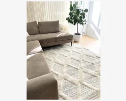 Tæppe Pisa lysgrå/hvid 140 x 200 cm