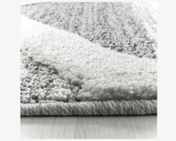 Tæppe Pisa mørkgrå/hvid 140 x 200 cm