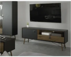 Tv Bord Ry Sort/Valnød