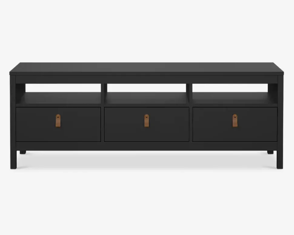 Tv-bord Madrid sort m/3 skuffer