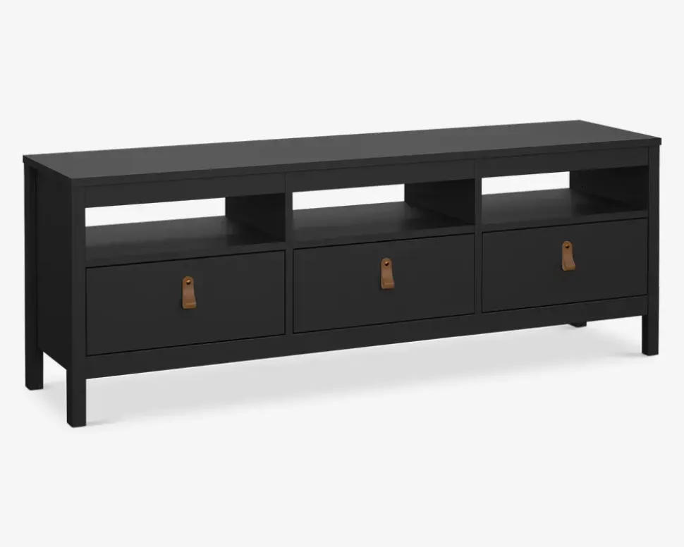 Tv-bord Madrid sort m/3 skuffer