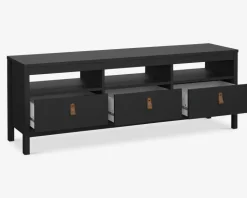 Tv-bord Madrid sort m/3 skuffer