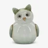 Ugle ole keramik grøn H.15,5 cm