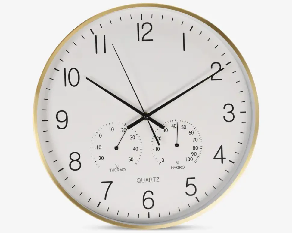 Ur aluminum guld Ø.38 cm