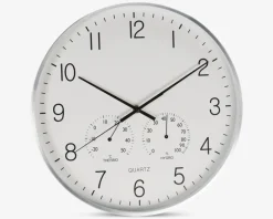 Ur aluminum sølv Ø.38 cm