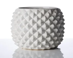 Urtepotteskjuler Ananas hvid H.16xØ.22 cm